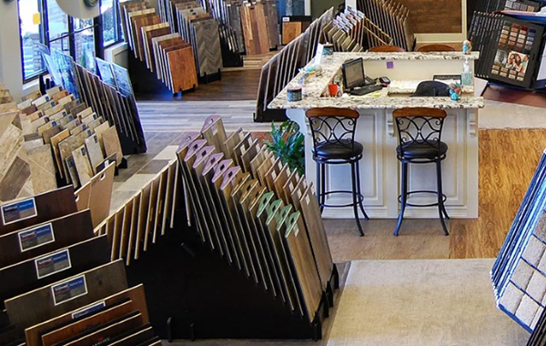 showroom of flooring dealer Albright's Flooring