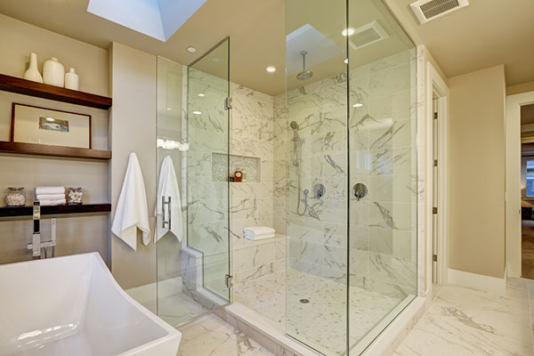 bathroom shower glass door