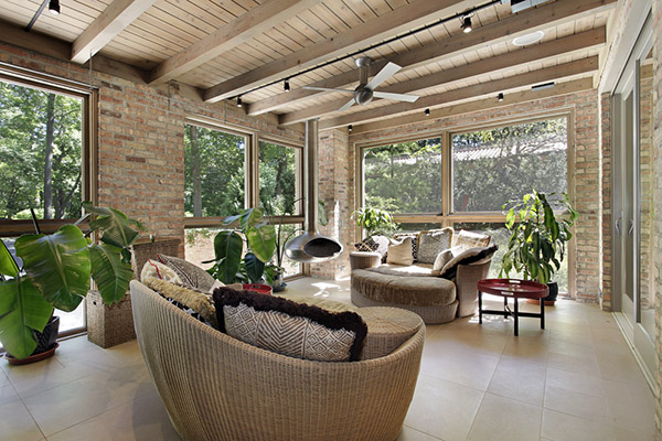sunroom in a luxury home