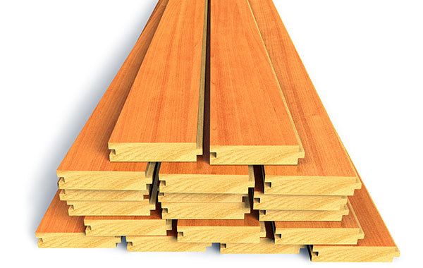 stack of solid hardwood flooring planks