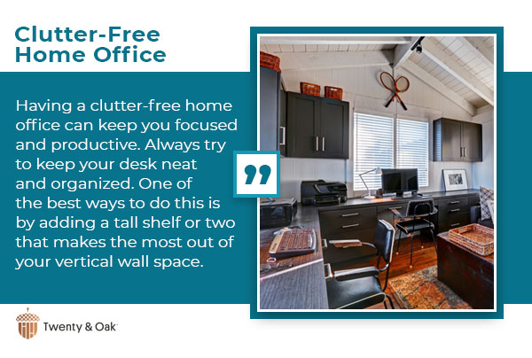 clutter free home office graphic