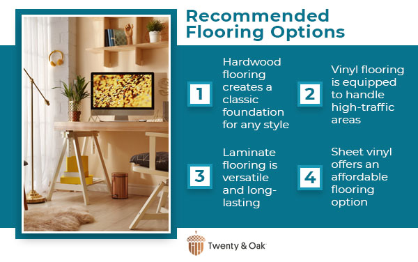 recommended flooring options graphic