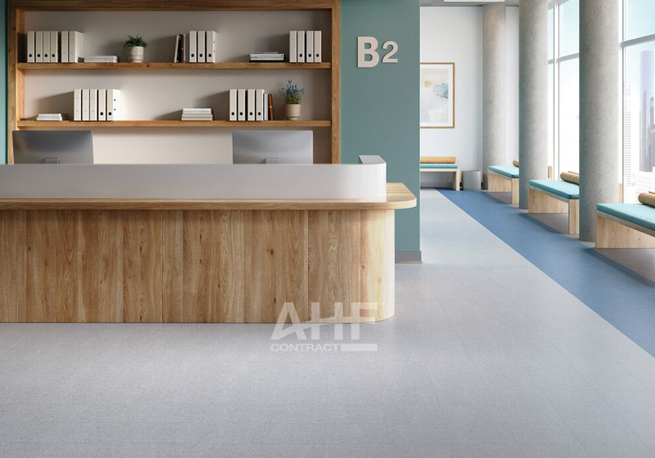 AHF Contract Expressive Ideas color Stonewashed in waiting room