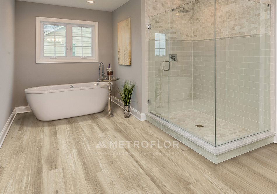 Inception 120 color Bondi waterproof flooring in bathroom