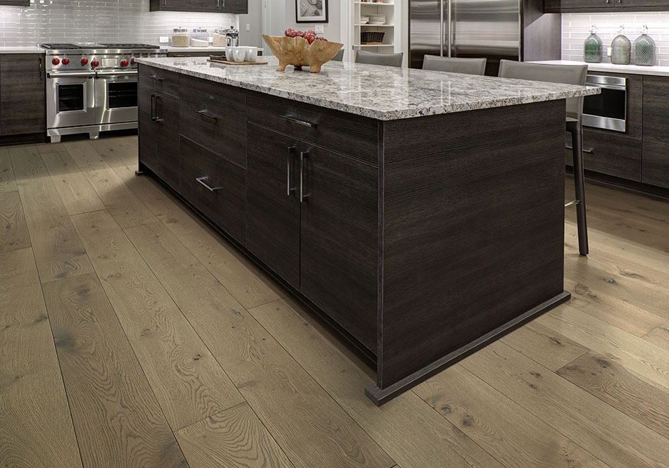 Graceful Grey Hardwood Kitchen Floor Au Naturelle | Twenty & Oak